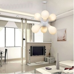 Eenvoudige glazen hanglamp