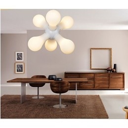 Eenvoudige glazen hanglamp