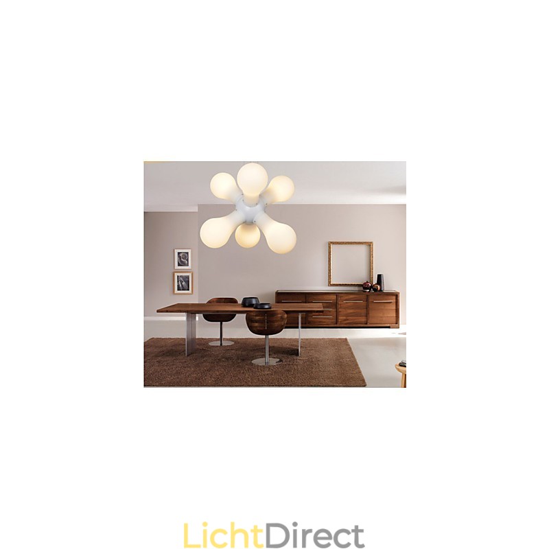 Eenvoudige glazen hanglamp