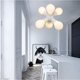 Eenvoudige glazen hanglamp