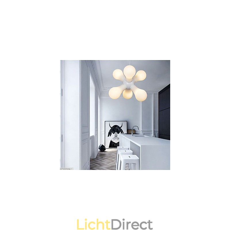 Eenvoudige glazen hanglamp