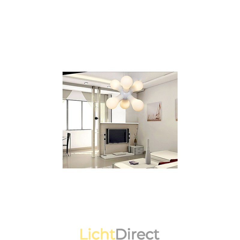 Eenvoudige glazen hanglamp