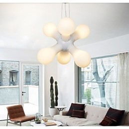 Eenvoudige glazen hanglamp