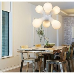 Eenvoudige glazen hanglamp