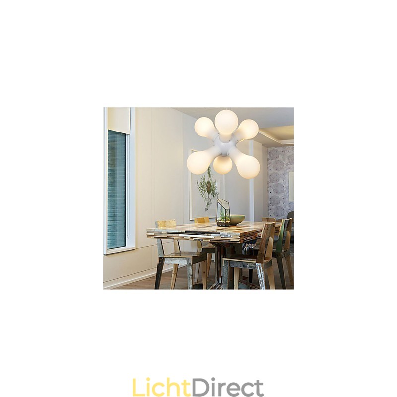 Eenvoudige glazen hanglamp