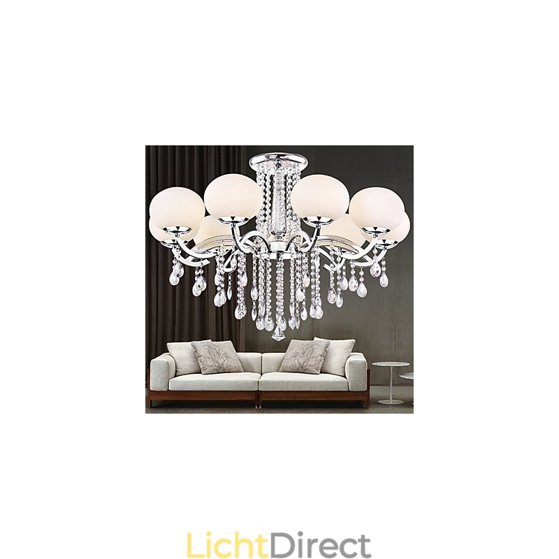 Kroonluchter Kristal Luxe Modern Wonen 9 Lampen
