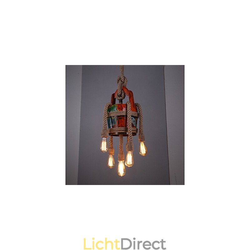 Amerikaanse Country Hemp Pavilion Kroonluchter Kroonluchter Retro Patroon Van Gepatenteerde Producten