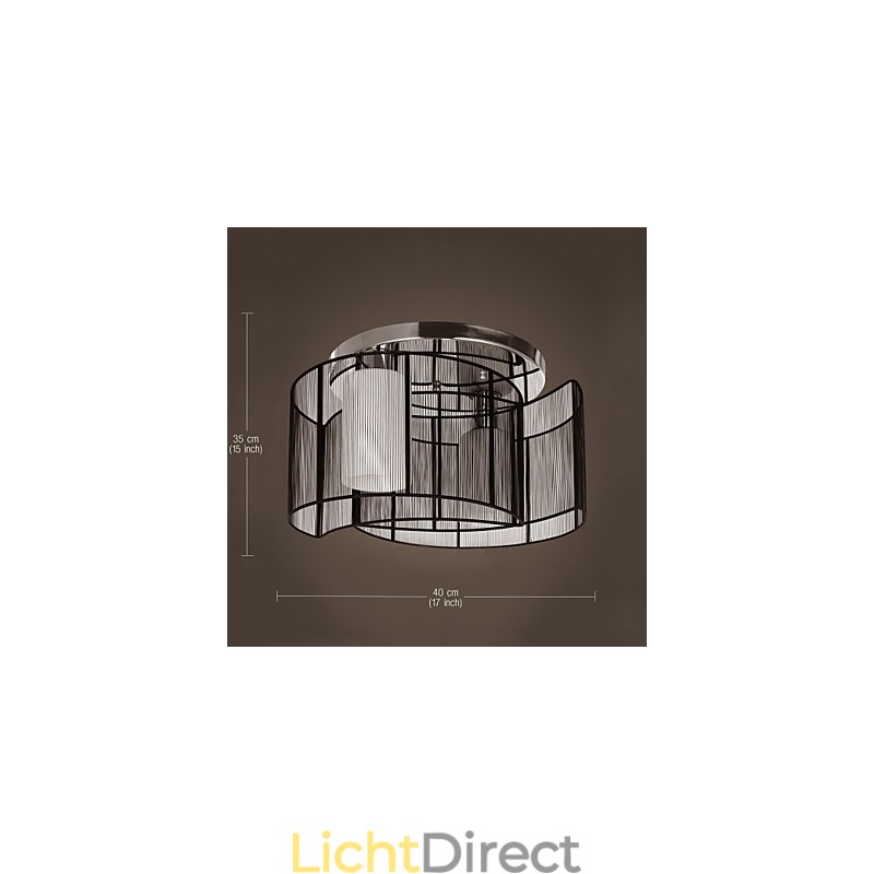 Plafondlamp Modern Design 2 Lampen Zwart