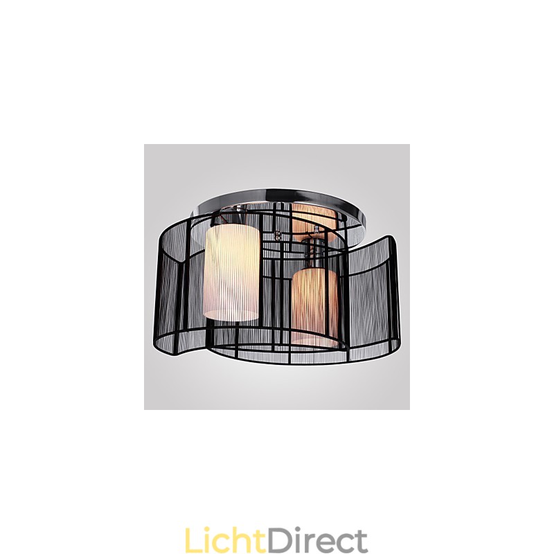 Plafondlamp Modern Design 2 Lampen Zwart