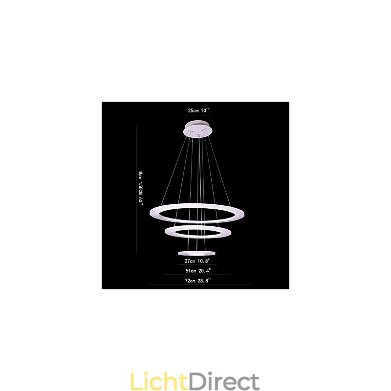 75 Watt moderne, eigentijdse schilderij acryl hanglamp