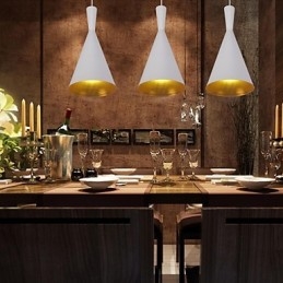 Moderne, eigentijdse retro landelijke schilderij metalen hanglamp