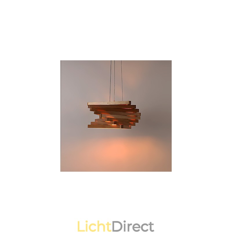 1Traditionele klassieke landelijke mini-stijl schilderij houten bamboe hanglamp