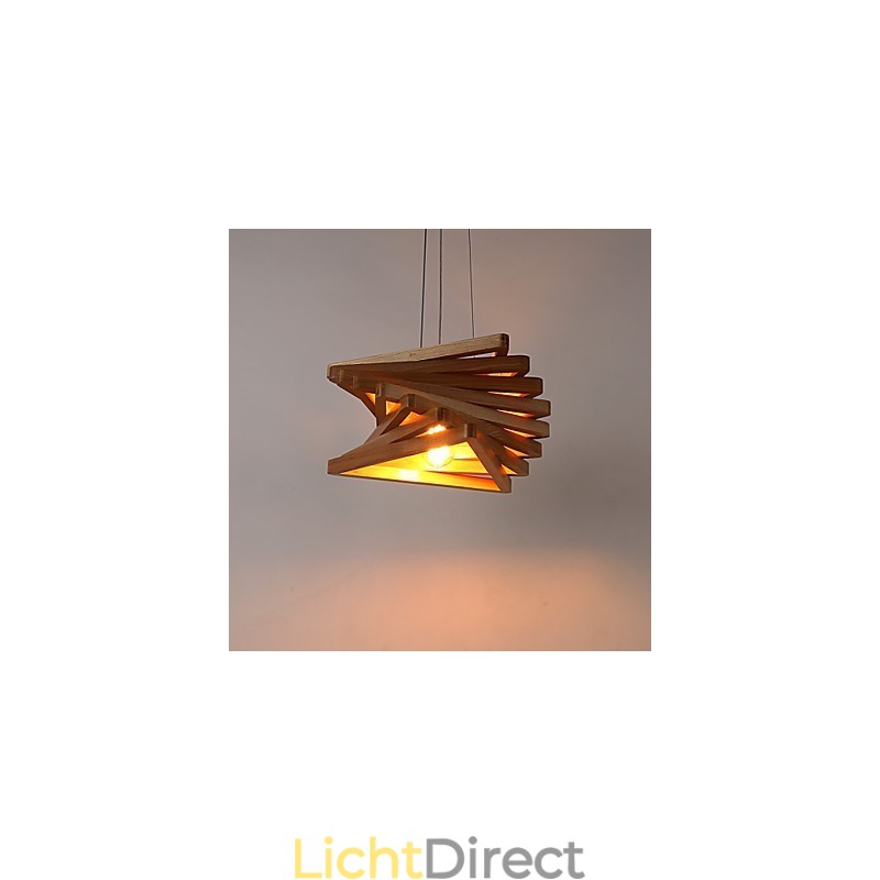 1Traditionele klassieke landelijke mini-stijl schilderij houten bamboe hanglamp