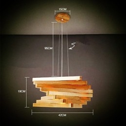 1Traditionele klassieke landelijke mini-stijl schilderij houten bamboe hanglamp