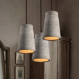 De Scandinavische minimalistische retro hanglamp van cement en vintage lampverlichtingsarmatuur