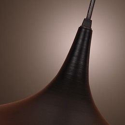 Moderne aluminium hanglamp met zwarte kap