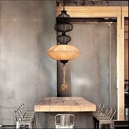 Nordic Retro Industriële Hennep Creatieve Vogelkooi Lampen