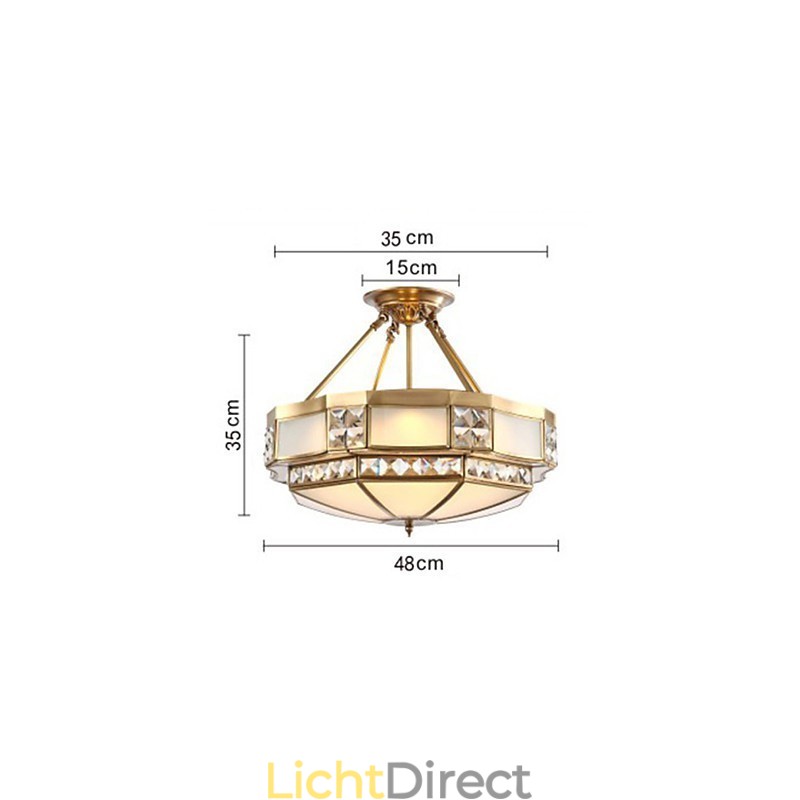 Traditionele klassieke rustieke lodge messing metalen hanglamp