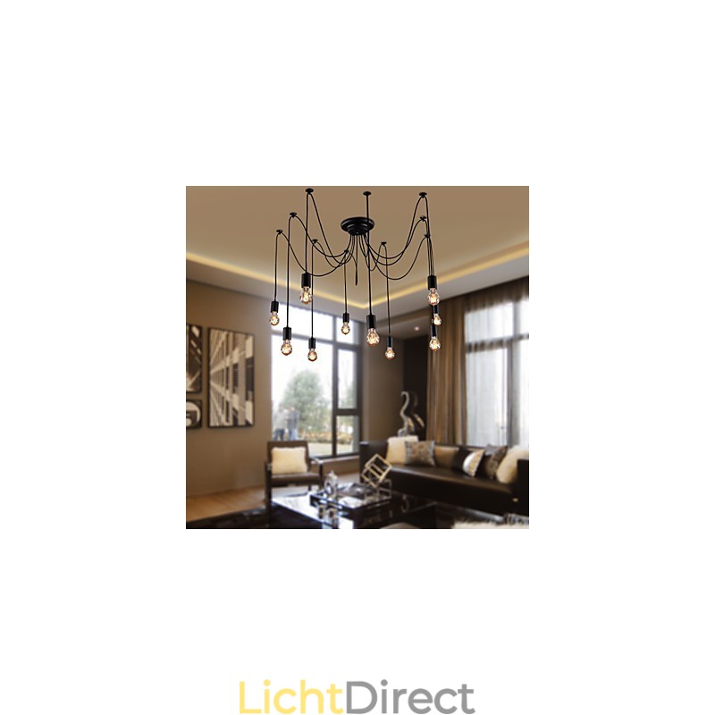 Kroonluchter Vintage Design Lampen Inbegrepen Living 10 Lampen Hanglamp