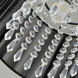 Moderne, eigentijdse hanglamp van kristalchroommetaal