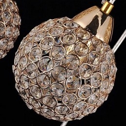 Moderne, eigentijdse Globe Crystal Electroplated metalen hanglamp