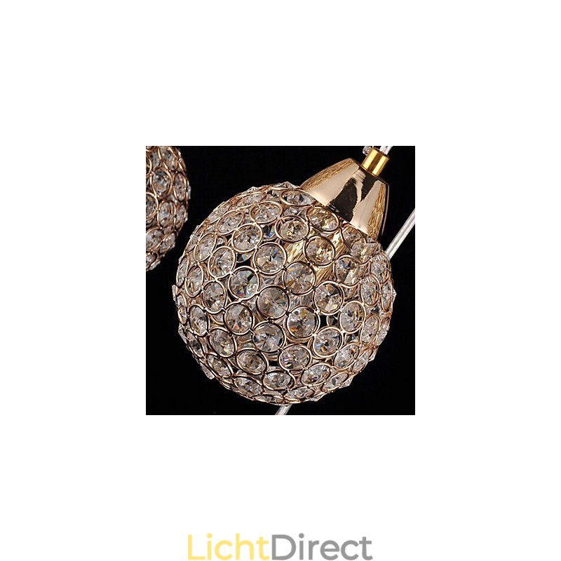 Moderne, eigentijdse Globe Crystal Electroplated metalen hanglamp
