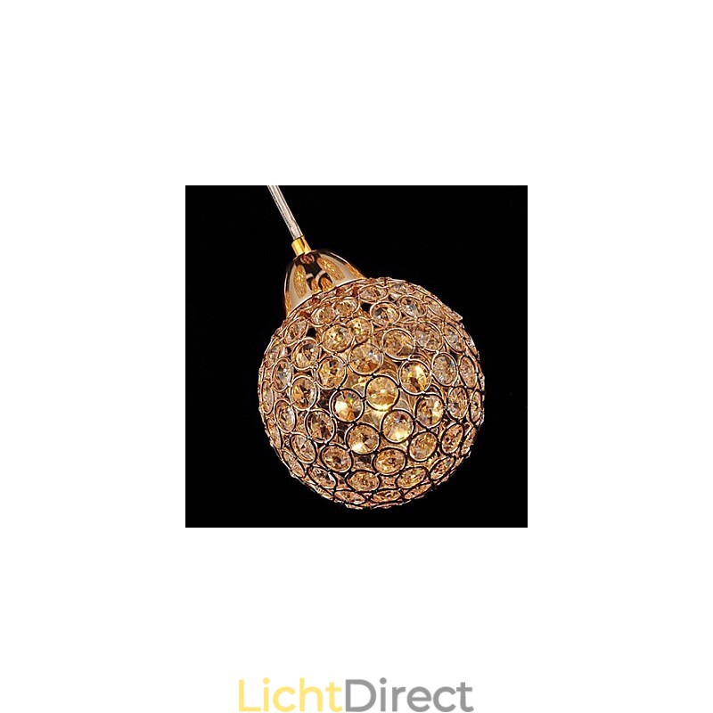 Moderne, eigentijdse Globe Crystal Electroplated metalen hanglamp