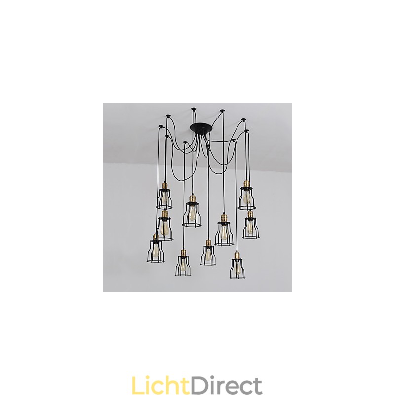 Vintage Edison Multiple Verstelbare DIY Plafondlamp Hanglamp Kroonluchter Moderne Chic Industriële Eetkamer