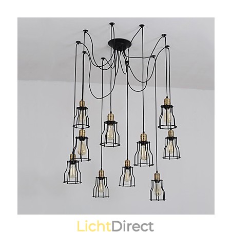 Vintage Edison Multiple Verstelbare DIY Plafondlamp Hanglamp Kroonluchter Moderne Chic Industriële Eetkamer Vintage Edison Multiple Verstelbare DIY Plafondlamp Hanglamp Kroonluchter Moderne Chic Industriële Eetkamer