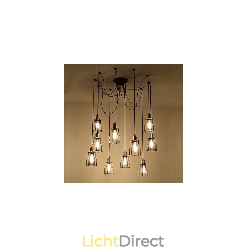 Vintage Edison Multiple Verstelbare DIY Plafondlamp Hanglamp Kroonluchter Moderne Chic Industriële Eetkamer