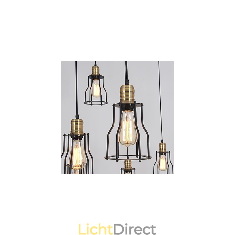 Vintage Edison Multiple Verstelbare DIY Plafondlamp Hanglamp Kroonluchter Moderne Chic Industriële Eetkamer
