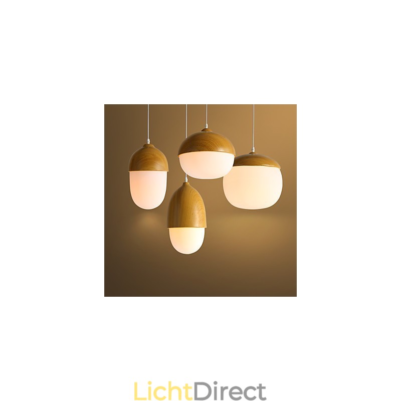 Nordic Contracted Mushroom Creative Nuts Enkele Kop Glazen Kroonluchter Lamp Licht