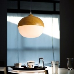 Nordic Contracted Mushroom Creative Nuts Enkele Kop Glazen Kroonluchter Lamp Licht