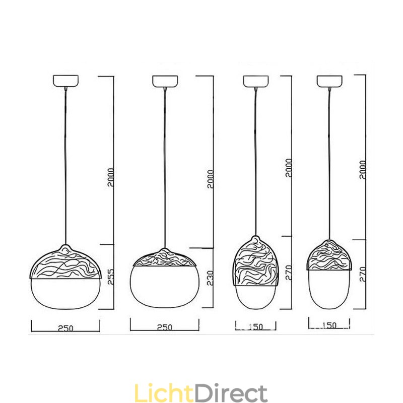 Nordic Contracted Mushroom Creative Nuts Enkele Kop Glazen Kroonluchter Lamp Licht