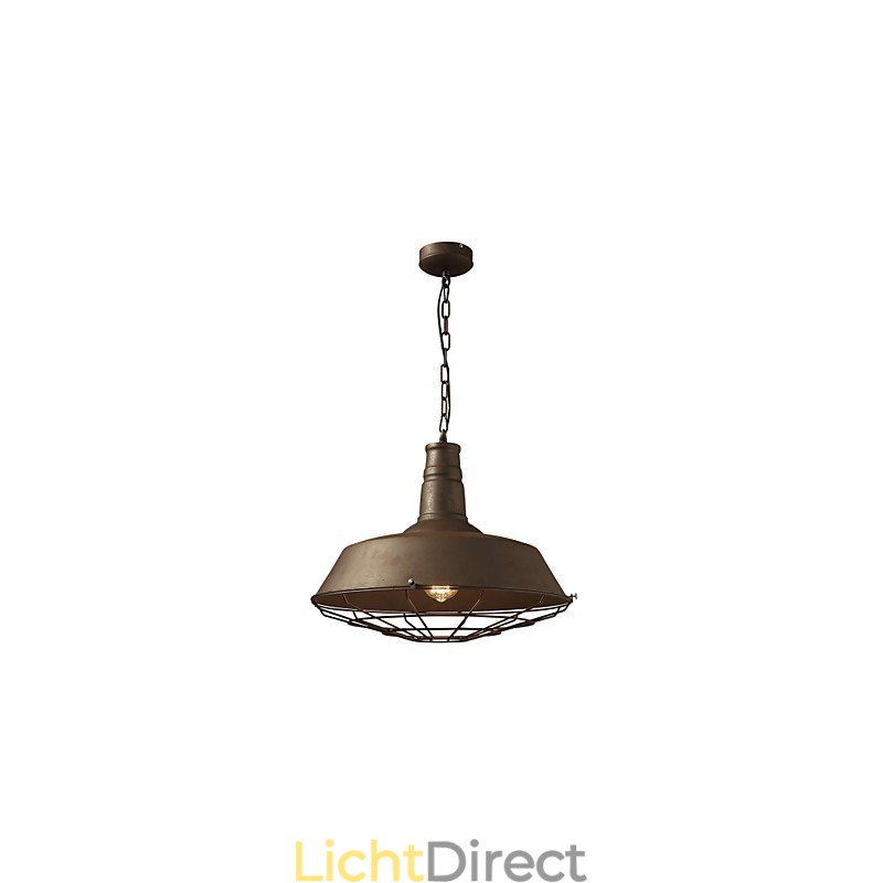 Retro Hanglamp 1 Licht Oude Metalen Materila Kap Winkel