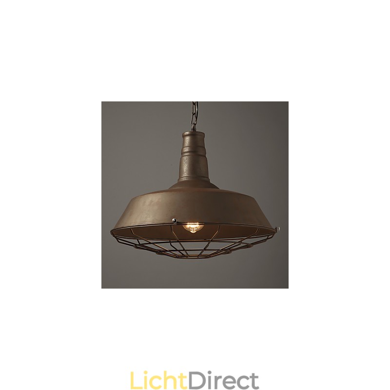 Retro Hanglamp 1 Licht Oude Metalen Materila Kap Winkel