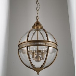 IJzeren bronzen kroonluchterlamp glas