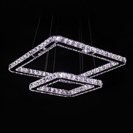 Moderne, eigentijdse kristallen metalen hanglamp
