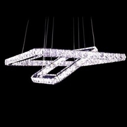 Moderne, eigentijdse kristallen metalen hanglamp