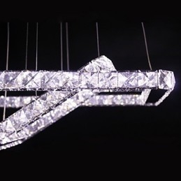 Moderne, eigentijdse kristallen metalen hanglamp