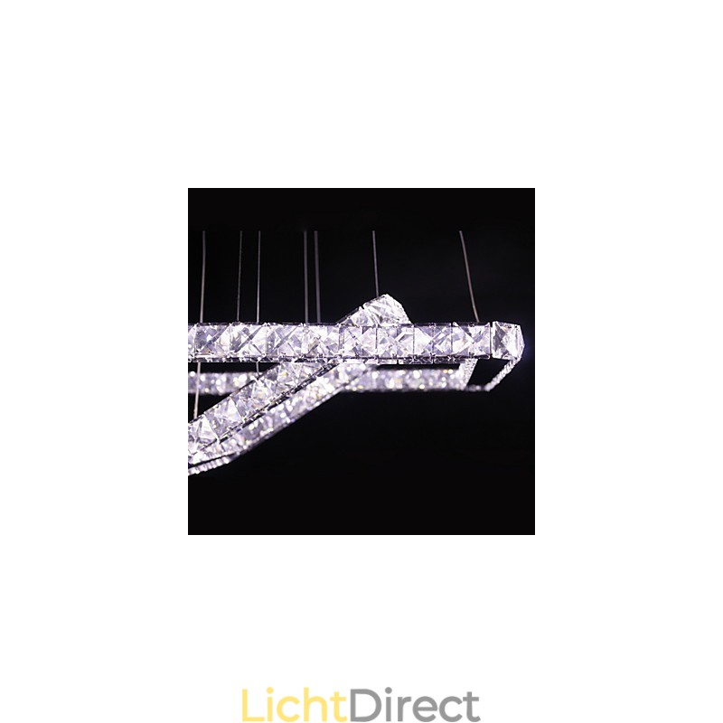 Moderne, eigentijdse kristallen metalen hanglamp