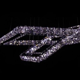 Moderne, eigentijdse kristallen metalen hanglamp