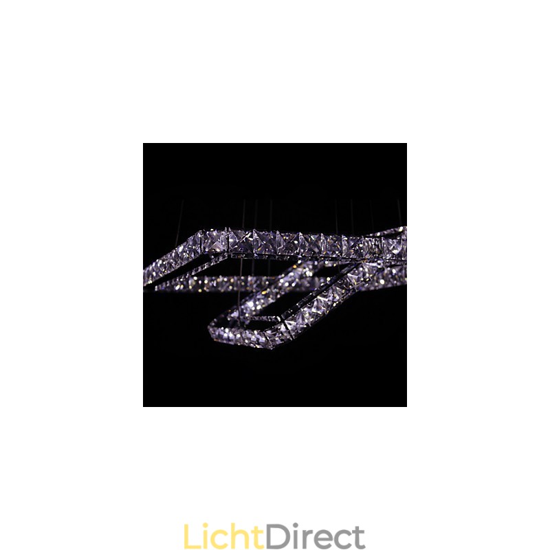 Moderne, eigentijdse kristallen metalen hanglamp
