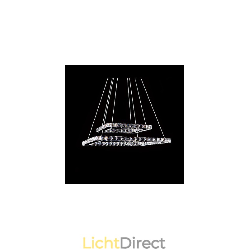 Moderne, eigentijdse kristallen metalen hanglamp