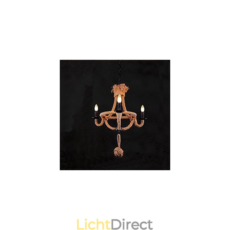 Traditionele klassieke rustieke lodge vintage retro landelijke schilderij metalen kroonluchter