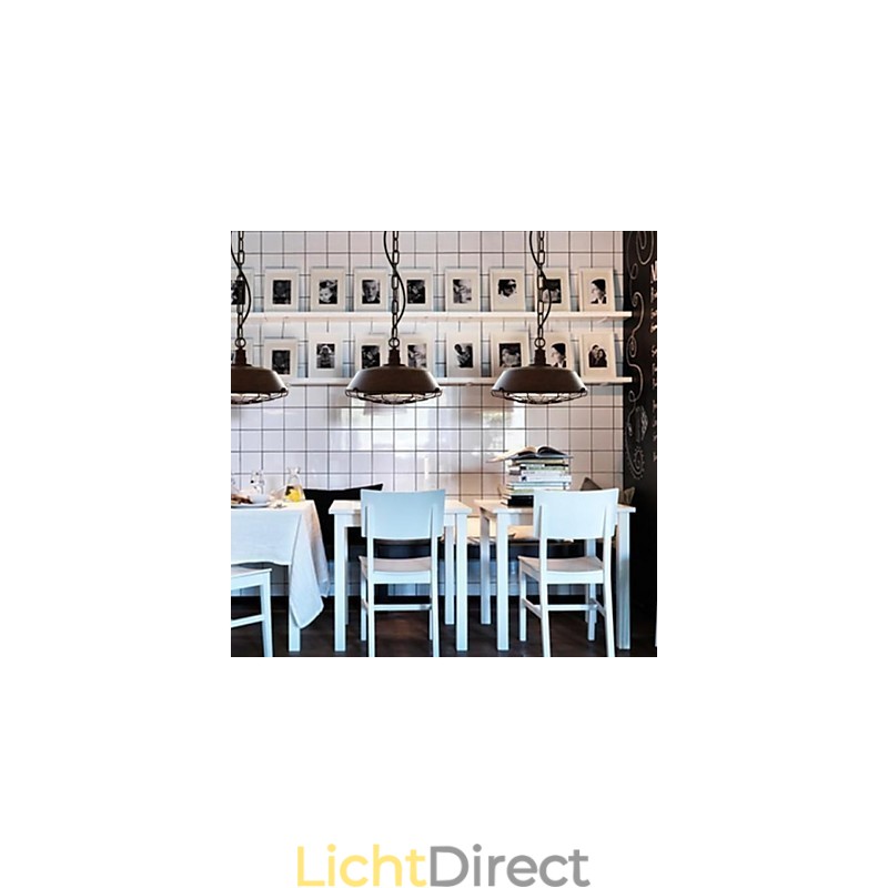 1-lichts vintage metalen hanglamp