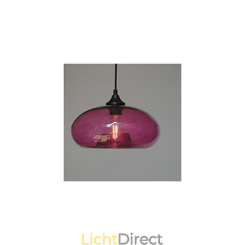 Moderne karakteristieke hanglamp met 1 lamp en transparante kap