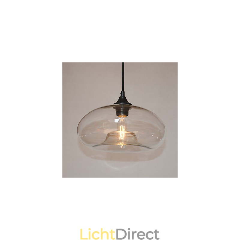 Moderne karakteristieke hanglamp met 1 lamp en transparante kap