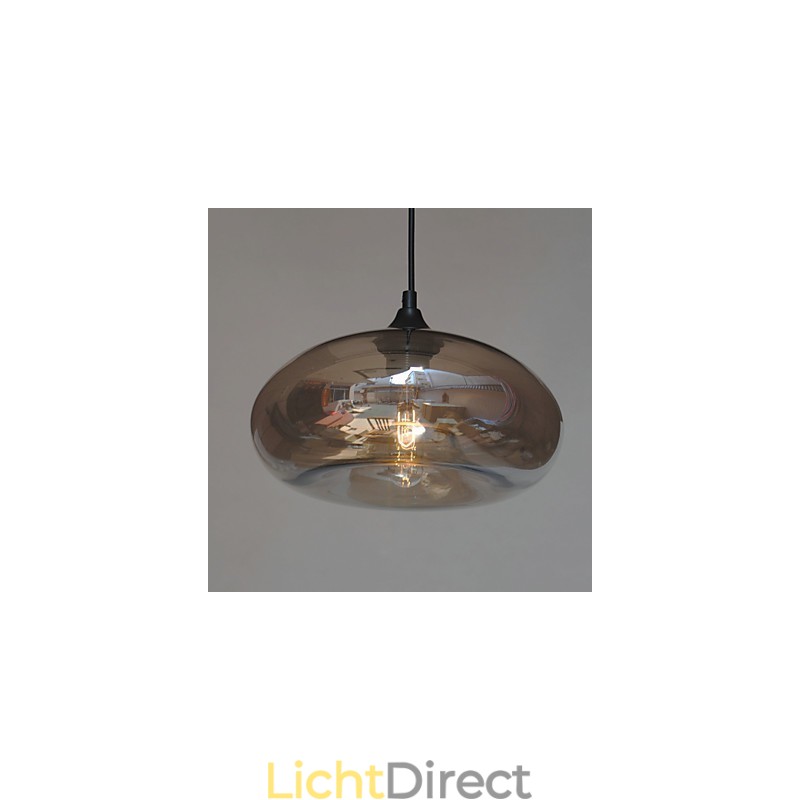 Moderne karakteristieke hanglamp met 1 lamp en transparante kap