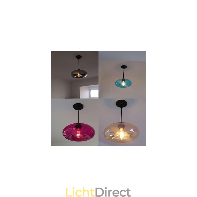 Moderne karakteristieke hanglamp met 1 lamp en transparante kap